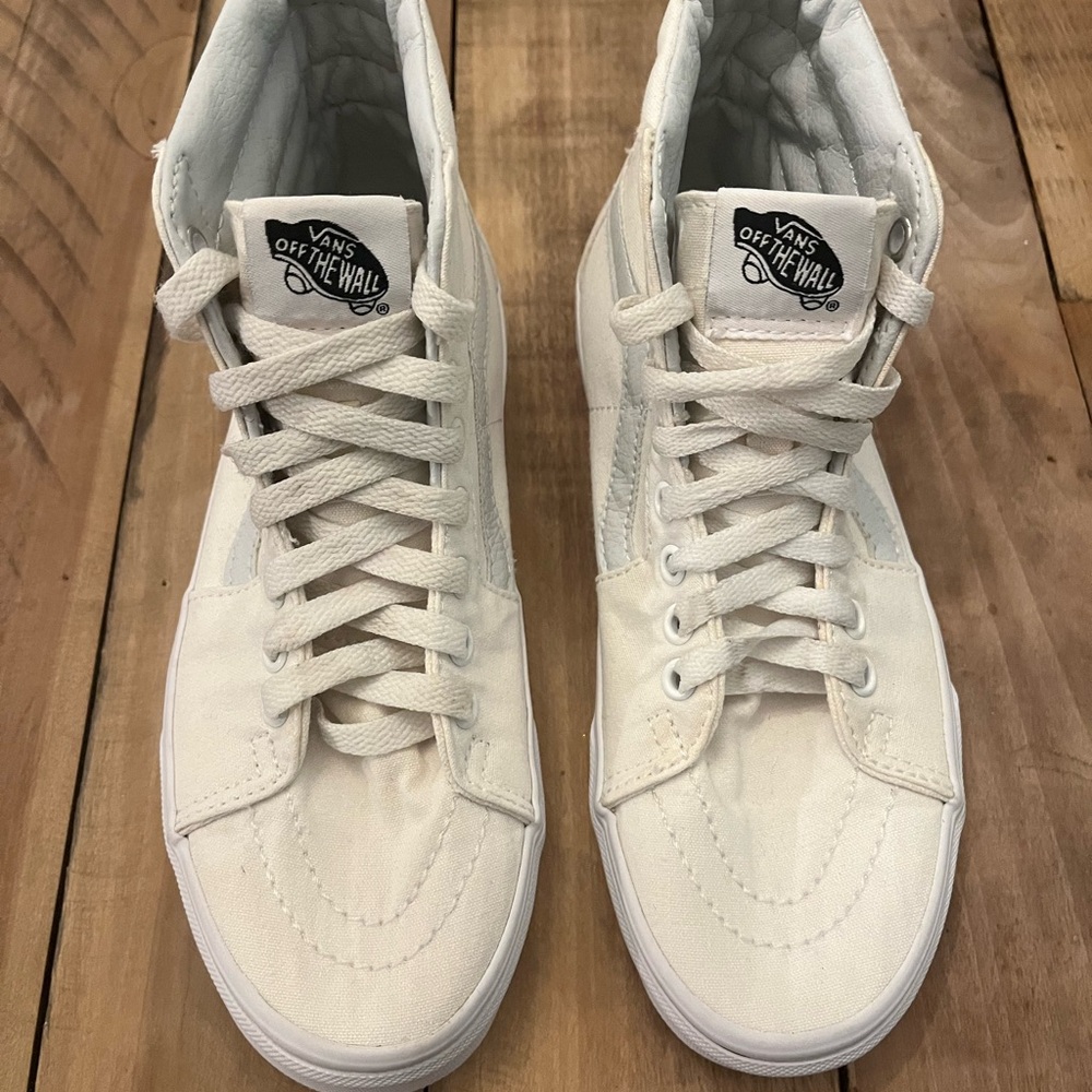 Vans Unisex White High-Top Sneakers Size Women 6.5/ Men 5.0